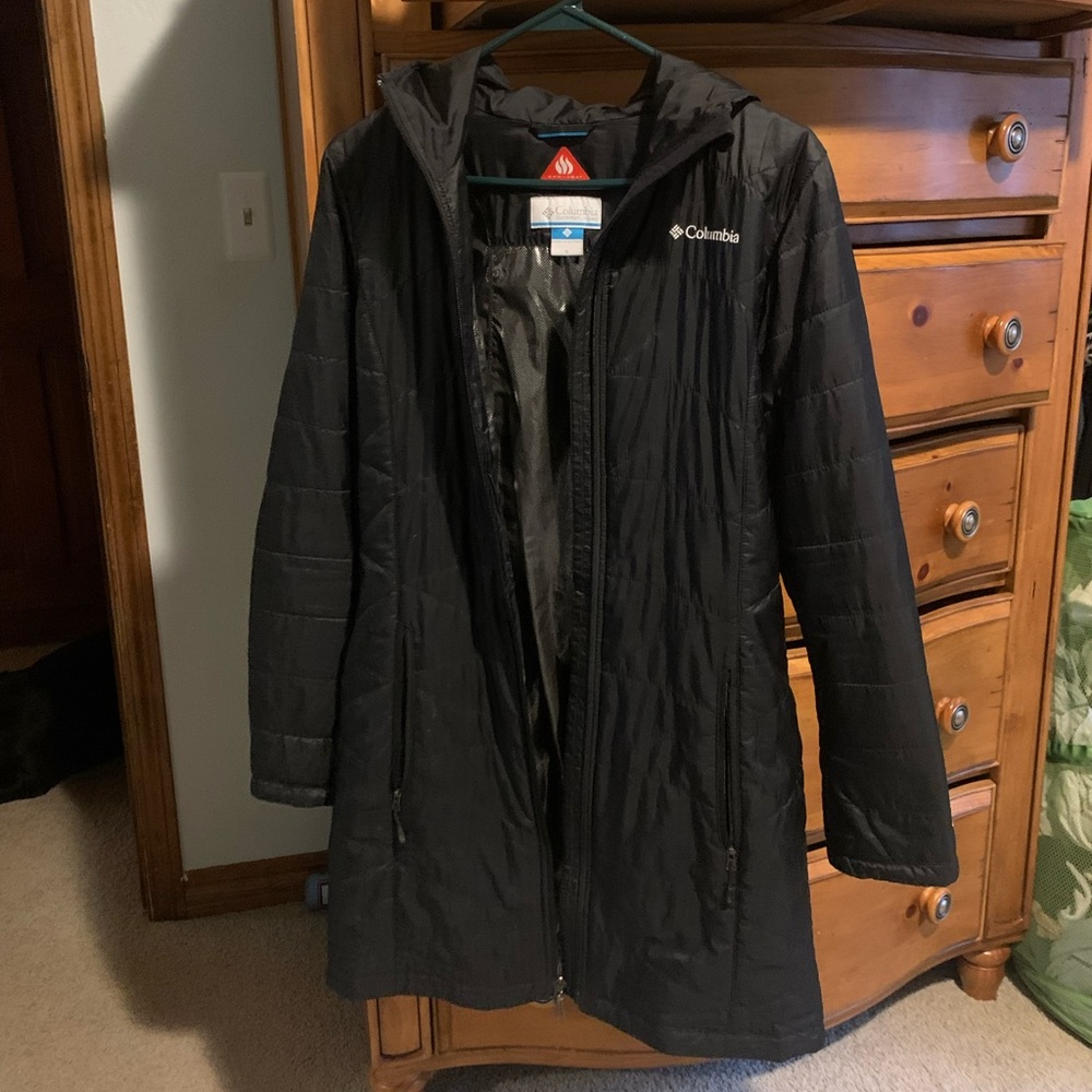 Columbia Long Black Puffer Coat